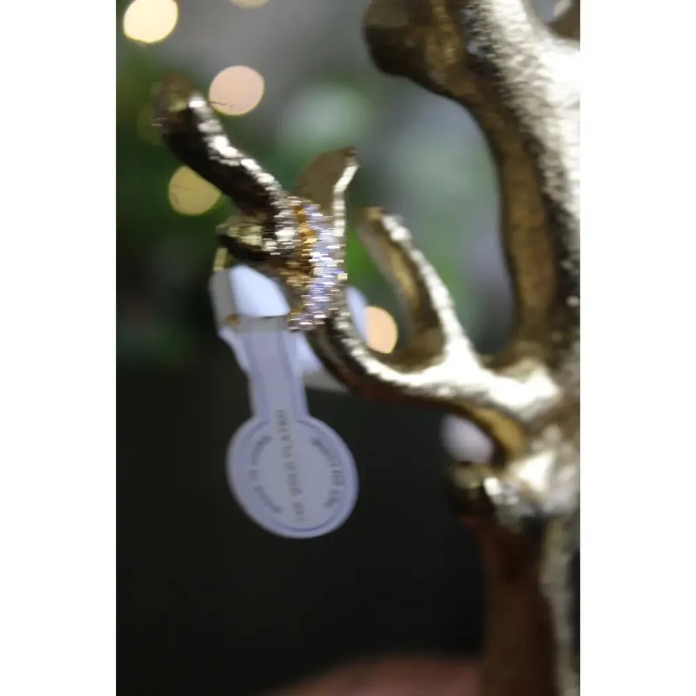 Anthropologie Baguette Crystal Eternity Band Ring Size 5 Gold Tone NWT MSRP $44